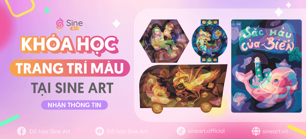 Khóa học Trang Trí Màu tại Sine Art