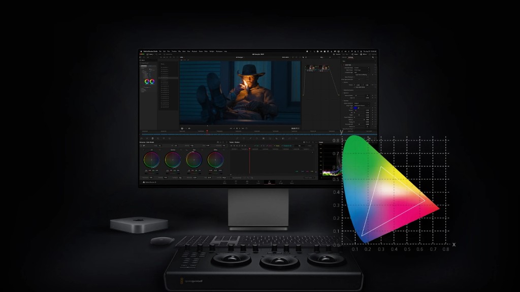 Video color grading color space